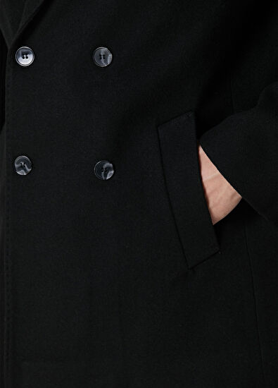 Beymen Club Siyah Kruvaze Kaban - 6