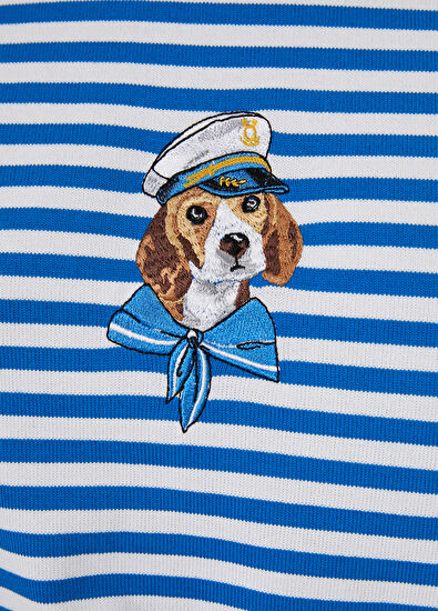 Beymen Club Mavi Beyaz Çizgili T-shirt - 6