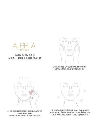 Aurelia Genève Rose Quartz Heart Gua Sha Taşı - 4