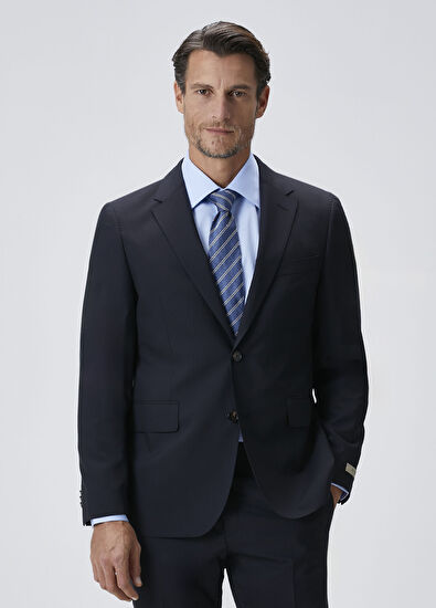 Drop 7 Lacivert Yün Takım Elbise - Görsel 5