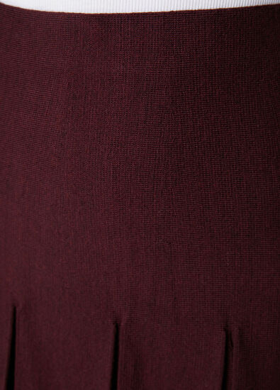 Beymen Club Bordo Pileli Mini Triko Etek - 7