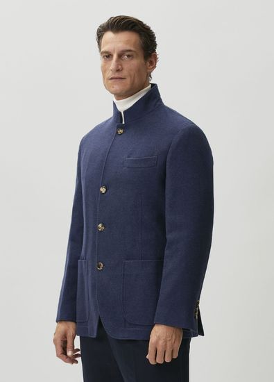 Brunello Cucinelli Dark Blue Cashmere Jacket - 3