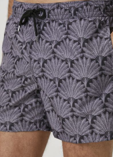 Beymen Collection Black Leaf Print Swimsuit Shorts - 6