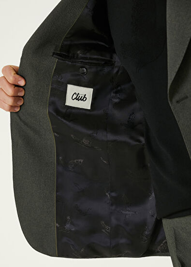 Beymen Club Haki Gofre Dokulu Takım Elbise - 9