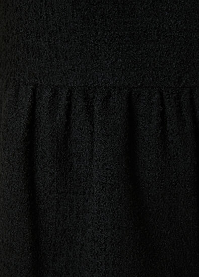 Beymen Club Siyah Tweed Dokulu Mini Elbise - 5