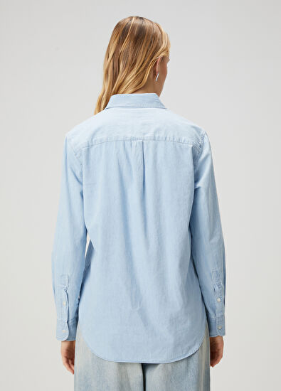 Beymen Club Blue Basic Denim Shirt - 6