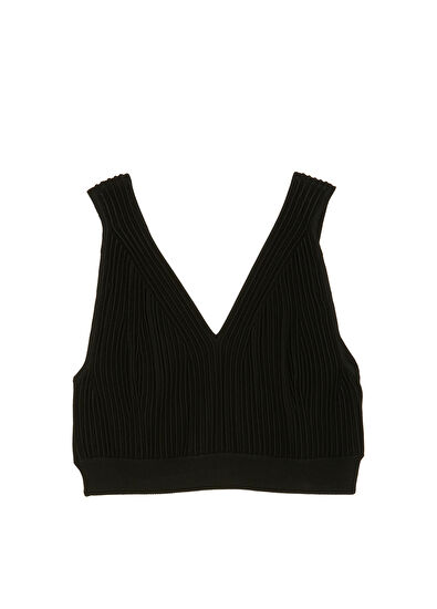 Beymen Club Black Crop Knit Tank Top - 7