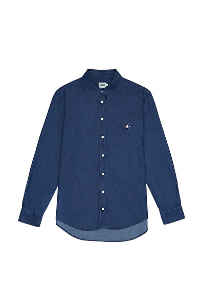 Beymen Club Koyu Mavi Denim Gömlek - 7