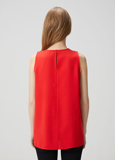 Beymen Club Nar Çiçeği Dökümlü Krep Bluz - 4