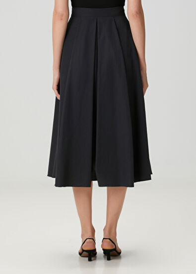 Beymen Club Koyu Lacivert Midi Etek - 4