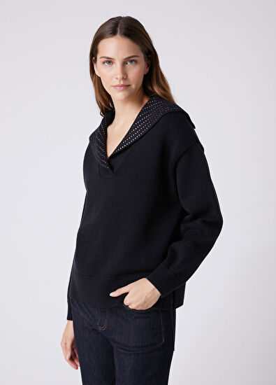 Beymen Club Navy Blue Hotfix Sweater - 4