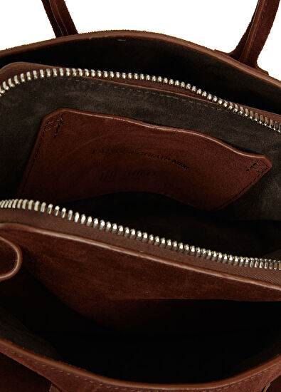 The Attico La Passeggiata Mini Taba Kadın Süet Çanta - 5