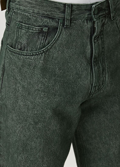 MM6 Maison Margiela Yeşil Jean Pantolon - 4