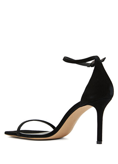 Beymen Club Siyah Taşlı Bantlı Kadın Süet Sandalet - 3