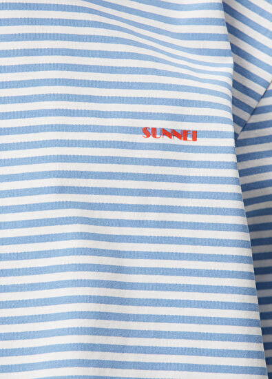 Sunnei Mavi Çizgili T-shirt - 5