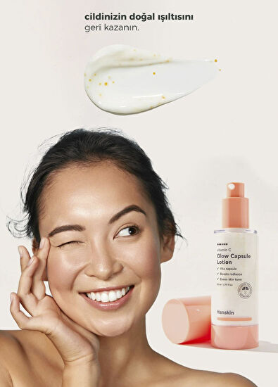 Hanskin Vitamin C Glow Capsule Lotion Moisturizing Radiant Vitamin C Capsule Lotion 80 ml - 4