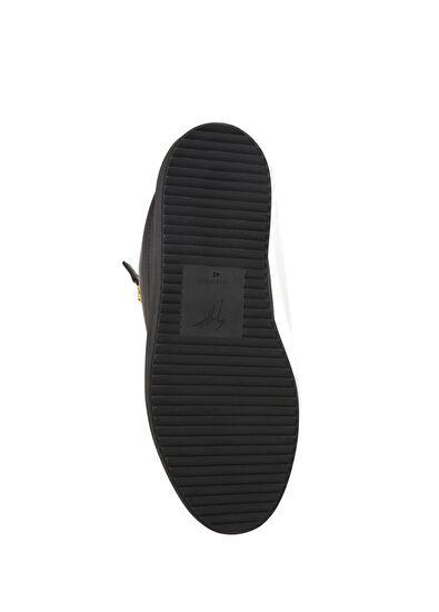 Siyah Erkek Deri Sneaker - Görsel 7