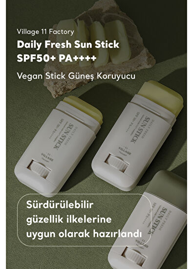 Village 11 Factory Daily Fresh SPF50+ PA++++ Vegan Stick Sunscreen 20 gr - 7