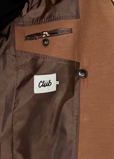 Beymen Club Açık Kahverengi Kruvaze Kaban - 6