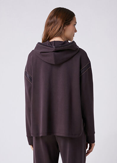Beymen Club Plum Chain Detailed Hoodie - 5