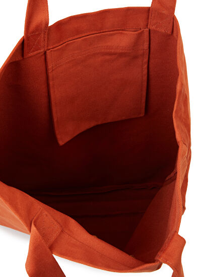 Beymen Club Kiremit Logolu Kadın Bez Çanta - 5