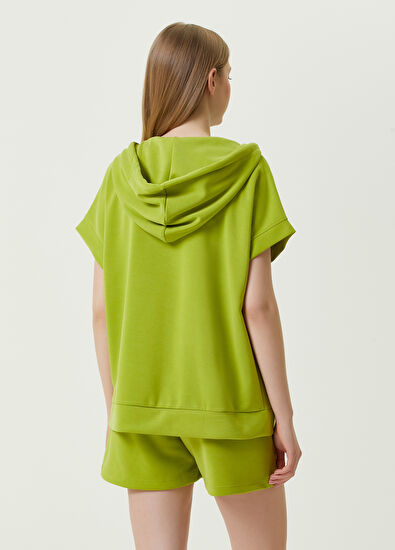 Beymen Club Yeşil Kapüşonlu Fermuarlı Sweatshirt - 5