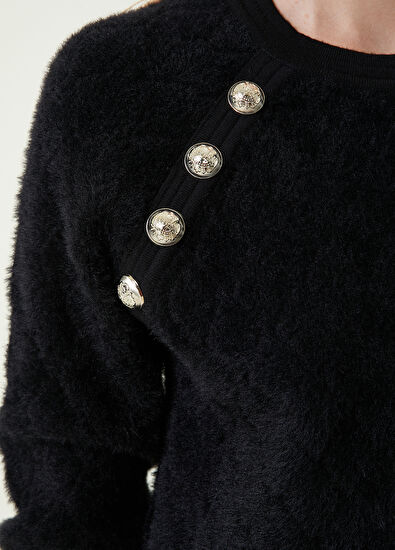 Beymen Club Siyah Bisiklet Yaka Kapitoneli Kazak - 5