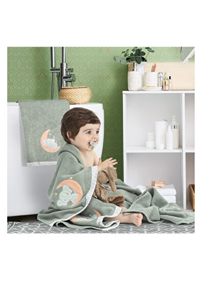 Gezenbebe Hero Embroidered Baby Bath Towel 70x140 cm - 5