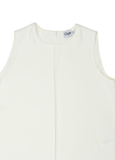 Beymen Club Off-White Crew Neck Sleeveless Basic Blouse - 7