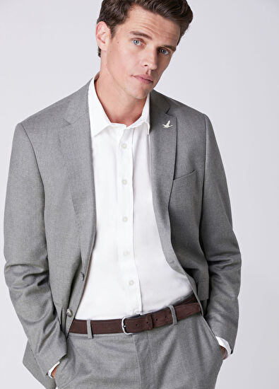 Beymen Club Drop 6 Light Flannel Yün Takım Elbise - 4