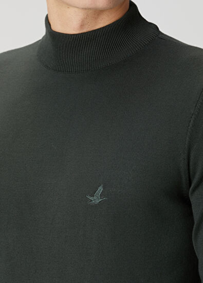 Beymen Club Haki Yarım Balıkçı Yaka Kazak - 5