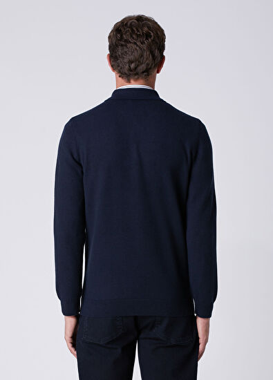 Beymen Club Navy Blue Polo Sweater - 5