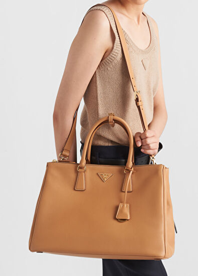 Prada Galleria Ekstra Büyük Deri Kadın El Çantası - 7