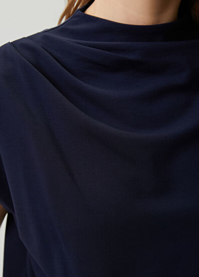 Beymen Club Lacivert Drape Detaylı T-shirt - 6