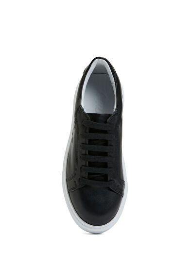 Black Logo Women's Leather Sneakers Beymen Club Black Logo Women's Leather Sneakers - 4