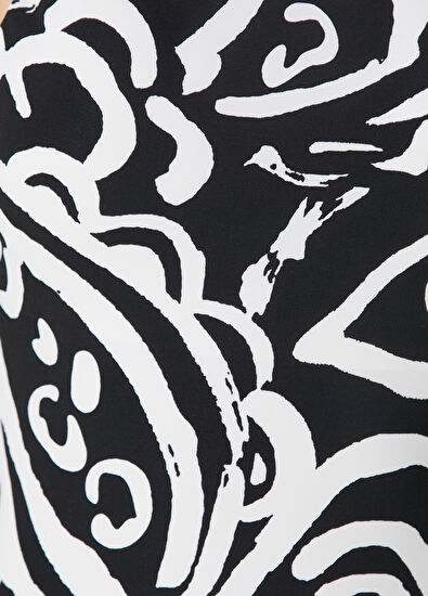 Beymen Club Black White Patterned Swimsuit - 5