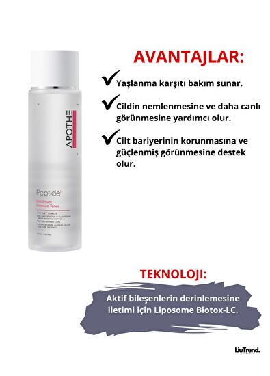 Apothe Peptide 11 Botulinum Essence Toner Botulinli Peptid Toner Özü 250 ml  - 3