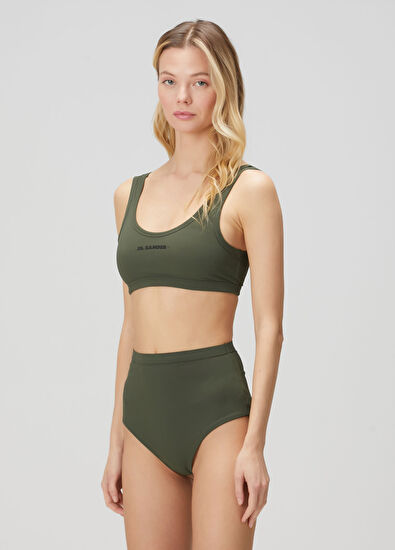 Jil Sander Haki Bikini Üstü - 3