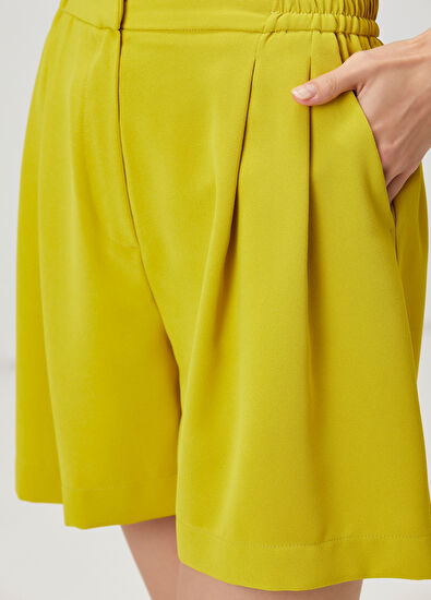 Beymen Club Green Pleated Shorts - 5