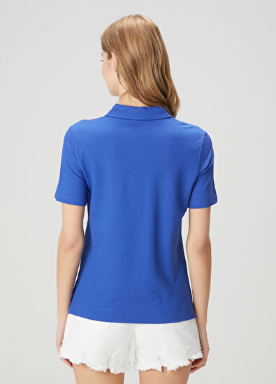 Beymen Club Cobalt Polo Collar T-Shirt - 5