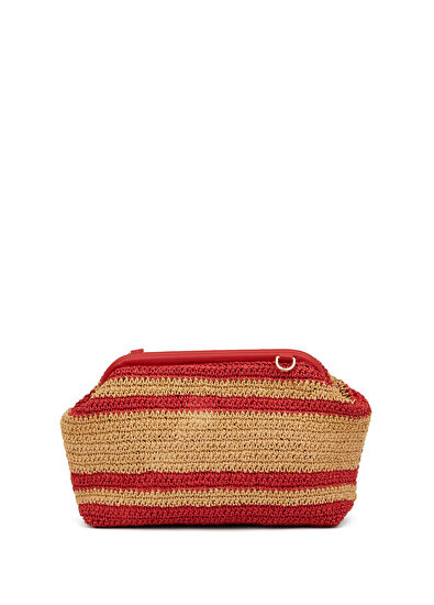 Beymen Club Kırmızı Kadın Rafya El Portföyü - 4