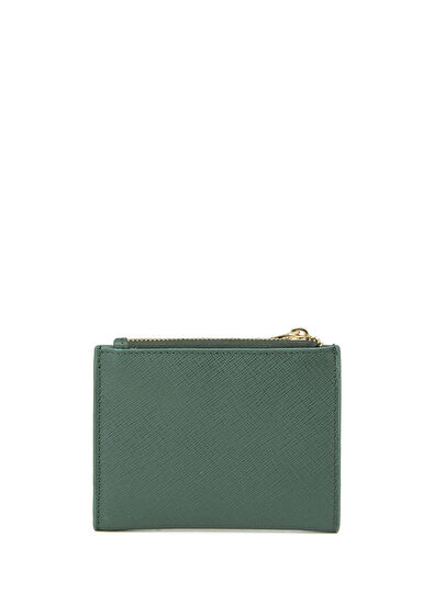 Yeşil Logolu Kadın Deri Cüzdan - Görsel 4