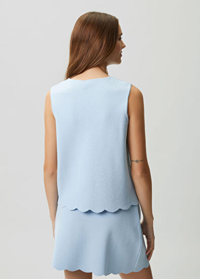 Beymen Club Mavi Dilimli Triko Atlet - 5