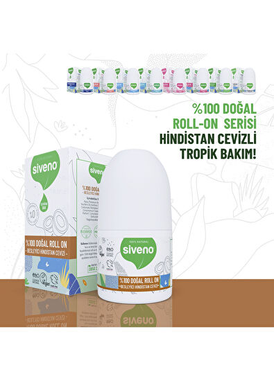 Siveno Natural Deodorant Herbal Vegan Coconut Roll On 50 ml - 6