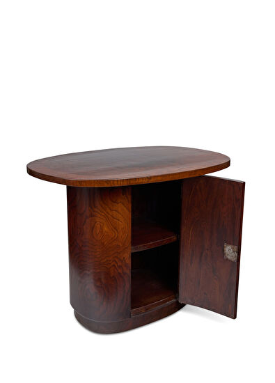 Nish Solutions Kahverengi Ahşap Dolaplı Sehpa - 4