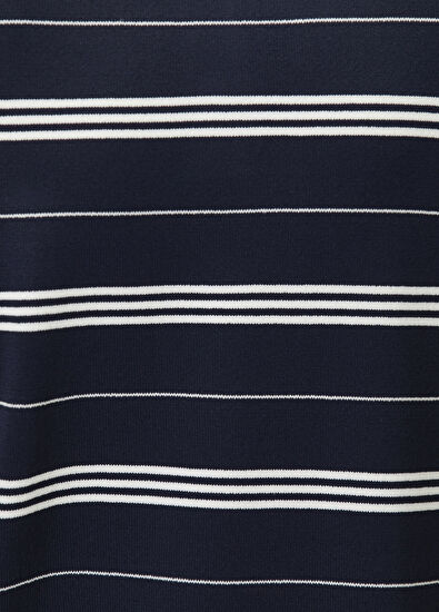 Beymen Club Lacivert Polo Yaka T Beyaz Çizgili Kısa Kol Triko - 7