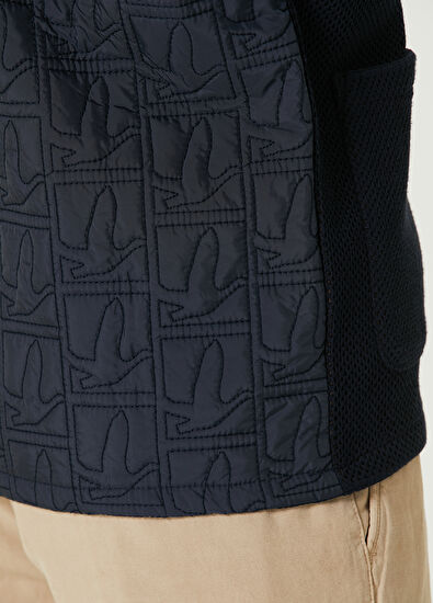 Beymen Club Lacivert Monogram Kapitone Detaylı Triko Ceket - 6