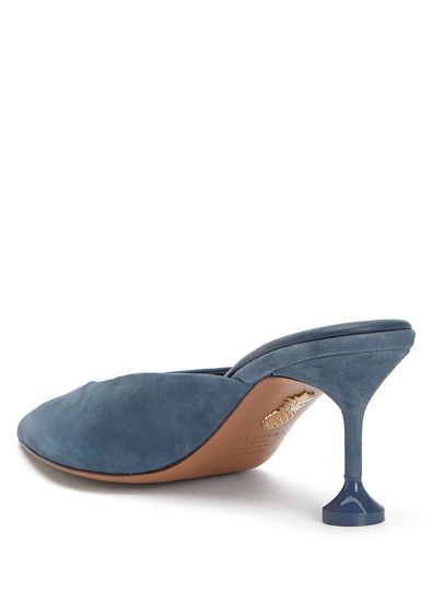 Aquazzura Bisous Mavi Kadın Deri Terlik - 3