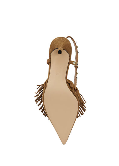 Beymen Club Camel Troklu Süet Topuklu Ayakkabı - 5
