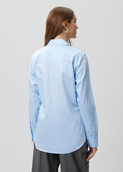 Beymen Club Blue Basic Poplin Shirt - 5